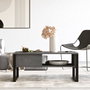 Hanah Home Ml34-Rg Mesa de Centro con Estantes y Estructura Metálica Plata